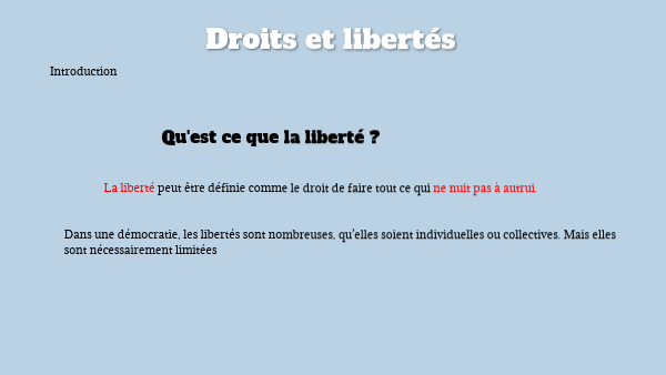 Les libertés individuelles et collectives