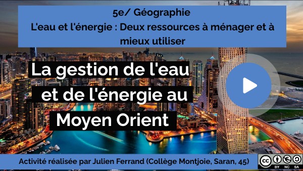La gestion de l'eau et de l'énergie au Moyen Orient