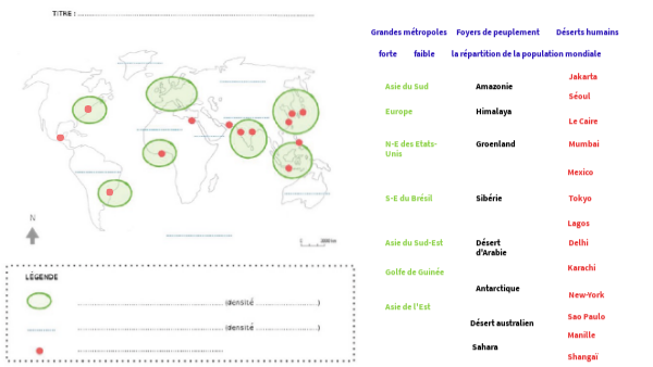 6e carte répartition de la population mondiale