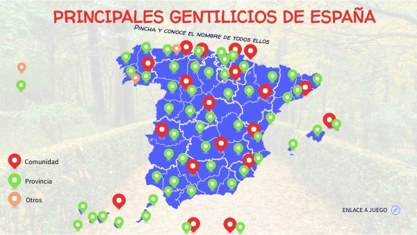 MAPA GENTILICIOS ESPAÑA