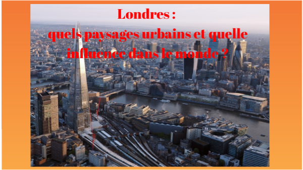 espaces et paysages de l'urbanisation londres
