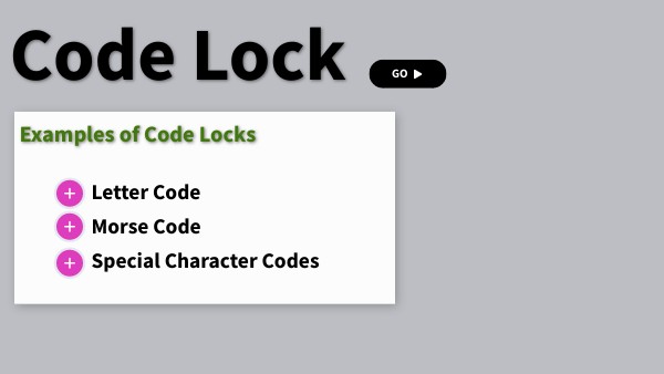 Template Code Lock