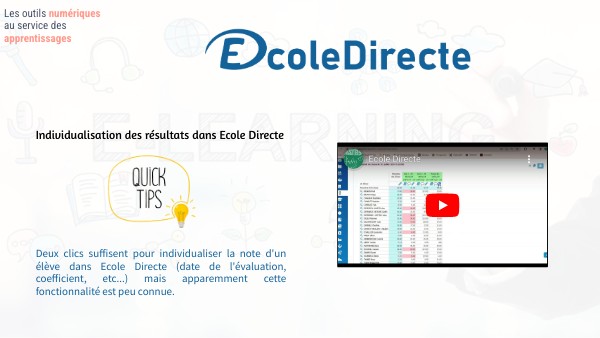 Outils numériques - Ecole Directe