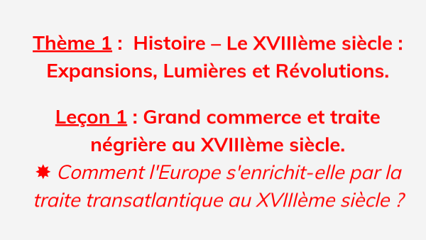 traite négrière 4ème évaluation
