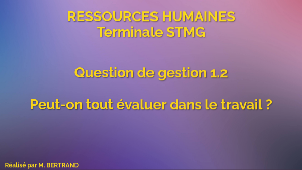 question de gestion terminale stmg