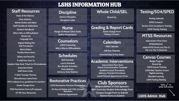 LSHS Information Hub 2022-2023