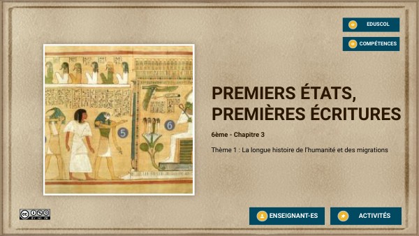 Chapitre 3 : Premiers États, premières écritures