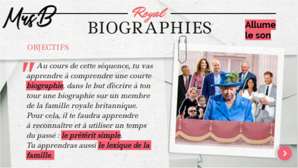 séquence famille royale anglais