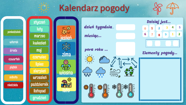Kalendarz Pogody W Klasie 2 Kalendarz pogody