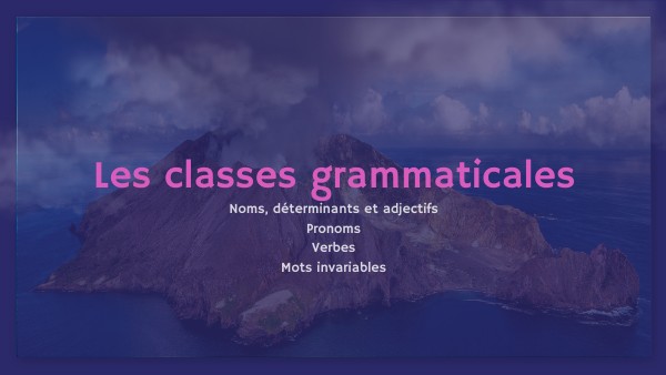 5ème - classes grammaticales