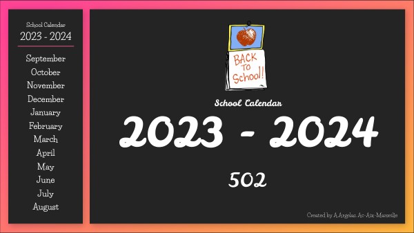 SCHOOL CALENDAR 23/24