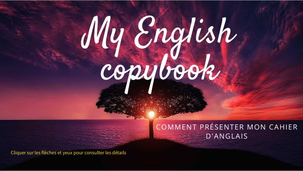 My English Copybook Page Garde My English copybook