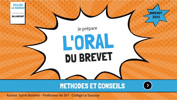 Je prépare mon oral du BREVET