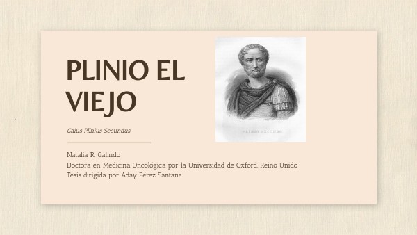 Tesis- Plinio el Viejo