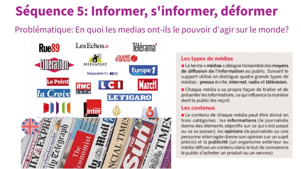 Page De Garde De La Sequence D'informer Sans Déformer