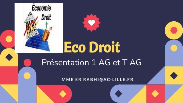 Page De Garde Eco Droit Eco Droit 1 AG et TAG