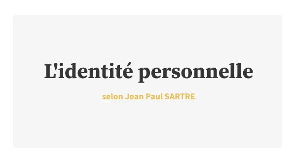 Comment Comprendre Son Identité Personnelle – ZSON