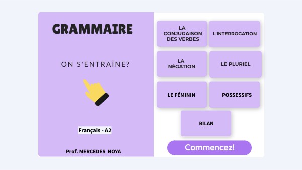 Grammaire A2 Fle : Exercices de grammaire (par niveau) – OYPUA
