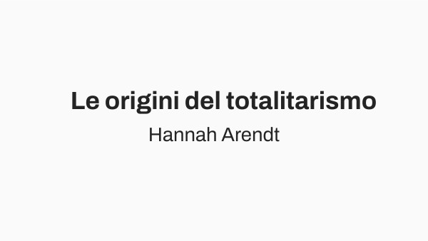 Hannah Arendt, Le origini del totalitarismo