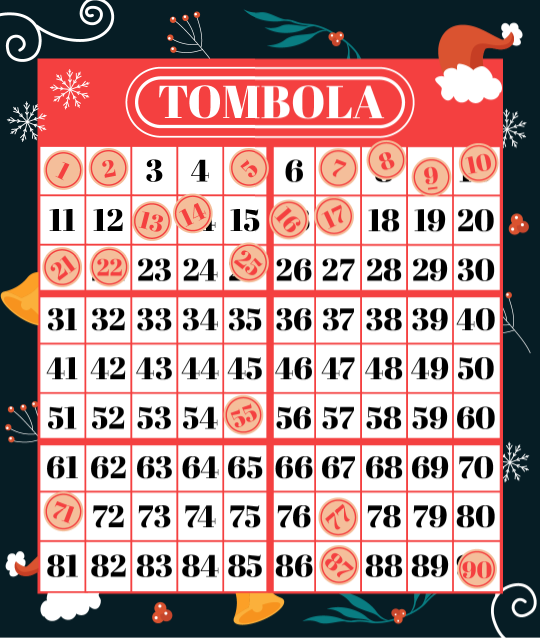 Tabellone Tombola Da Proiettare ELZYL