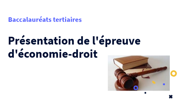 Présentation de l'épreuve économie-droit