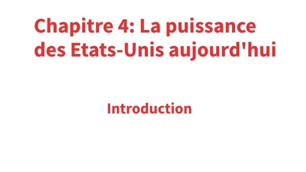 La puissance des Etats-Unis