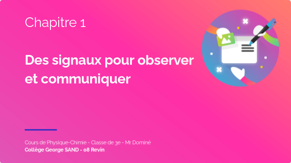 Page De Garde Des Signaux Pour Observer Et Communiquer Chapitre 1 - Des signaux pour observer et communiquer
