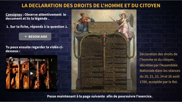 LA DECLARATION DES DROITS DE L'HOMME ET DU CITOYEN