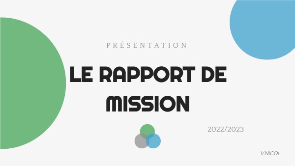 RAPPORT DE MISSION