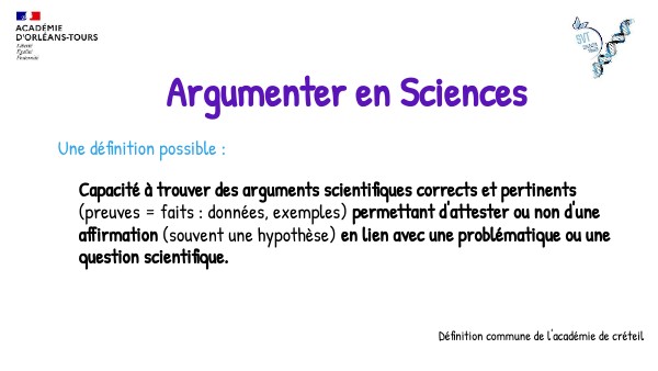 Les Arguments En Sciences – Argumenter En Svt Exemple – NDBD