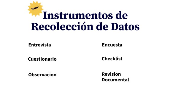 Instrumentos de recolección de datos