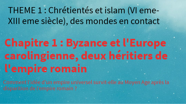 Byzance et l'Europe carolingienne