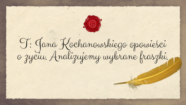 Kochanowski fraszki