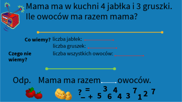 zadania z treścią klasa 1