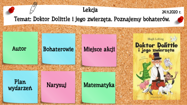 Lektura Doktor Dolittle i jego zwierzęta