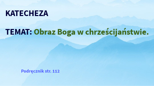 OBRAZ BOGA KL. 5