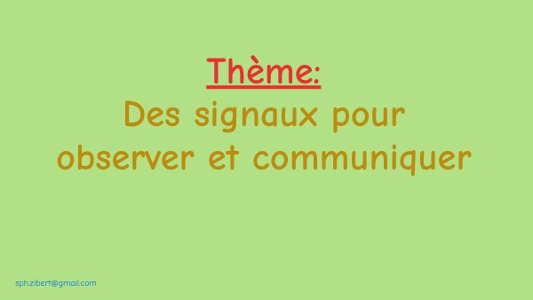 Page De Garde Des Signaux Pour Observer Et Communiquer 3e - Des signaux pour observer et communiquer