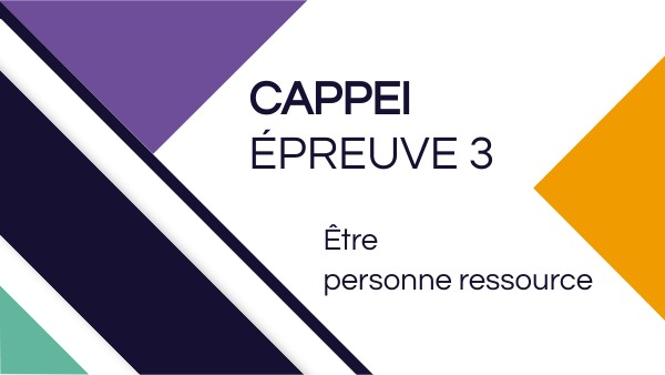 Page De Garde Cappei Épreuve 3 - CAPPEI