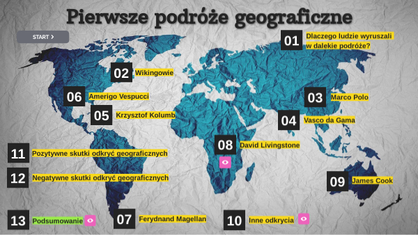 Pierwsze podróże geograficzne by Monika Stasiuk on Genially