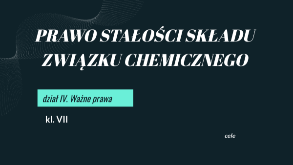 Prawo stałości składu związku chemicznego