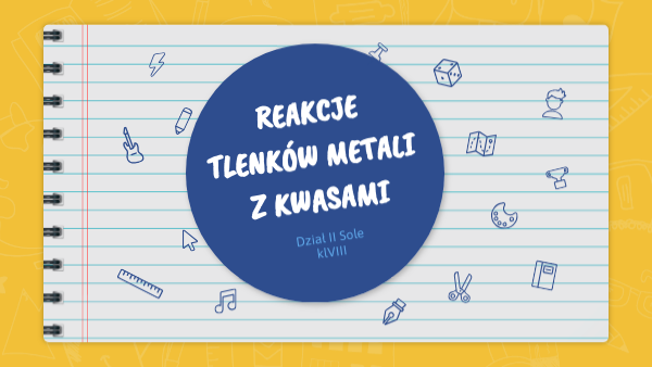 Reakcje Tlenków Metali Z Kwasami