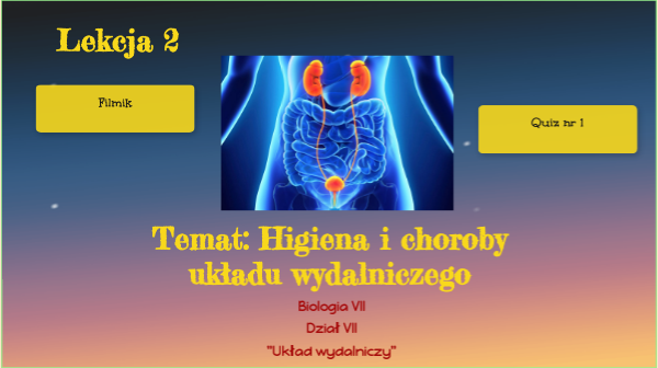 Higiena i choroby układu wydalniczego by Iza Kleinszmidt on Genially