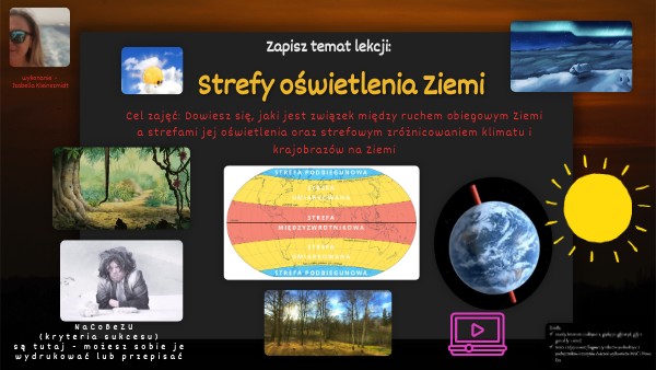 Strefy Oświetlenia Ziemi Klasa 6 Strefy oświetlenia Ziemi - lekcja multimedialna