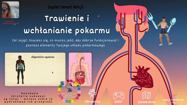 L. M. Trawienie i wchłanianie pokarmu - lekcja multimedialna