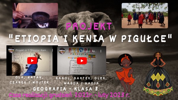 Kartkówka Etiopia I Kenia Klasa 8 Projekt - Kenia i Etiopia w pigułce
