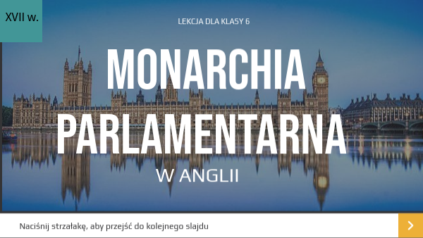 Monarchia parlamentarna w Anglii - kl 6 sp