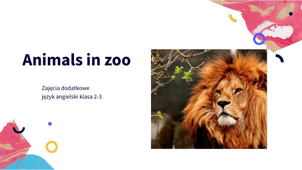 Animals in zoo- zajęcia dodatkowe dla klasy 2-3