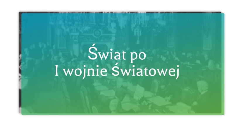 7- Swiat po I wojnie swiatowej