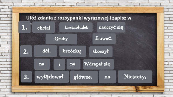 układanie zdań klasa 2 elemad