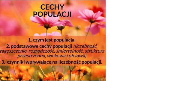 CECHY POPULACJI